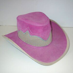 Head N Home Suede Pink Purple Turquoise Womens Cowboy Hat Sierra Outback Leather
